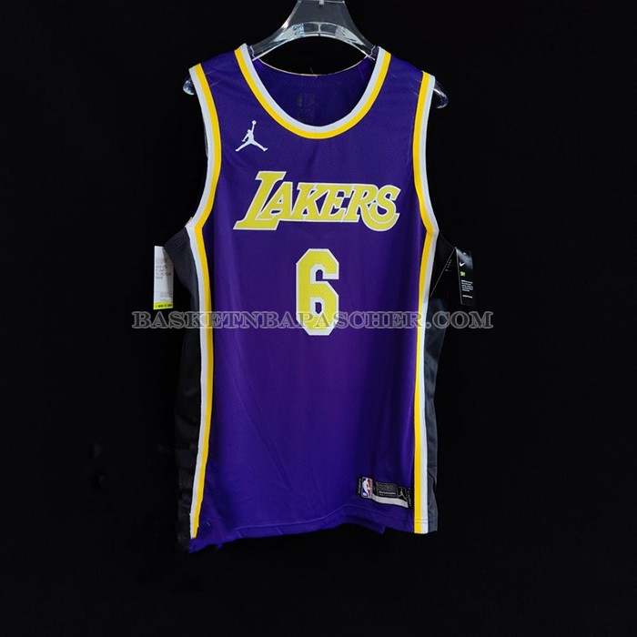Maillot Los Angeles Lakers LeBron James NO 6 Statement Authentique Volet